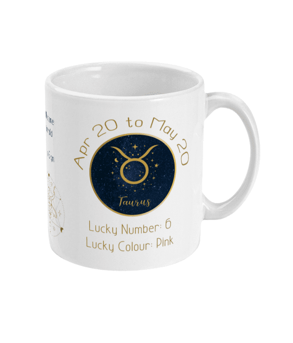 Taurus Zodiac Sign Astrology Mug - 20 April to 20 May - Image 3