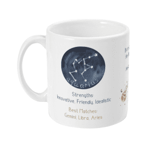 Aquarius Zodiac Sign Astrology Mug - 20 January to 18 February