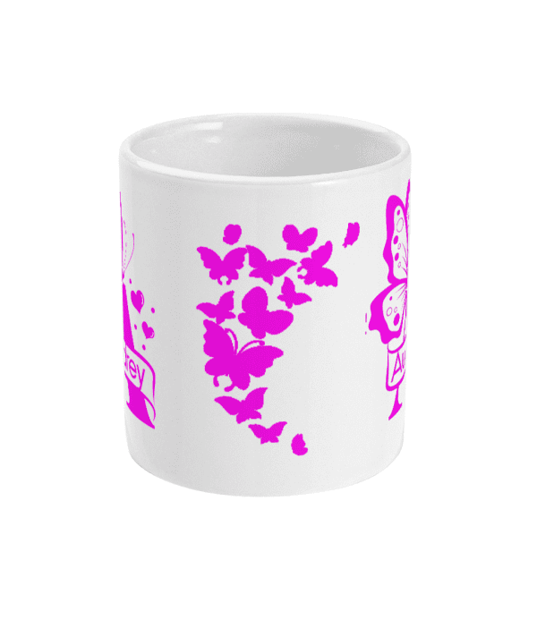 Personalised Letter A Monogram Butterfly Mug - Image 3