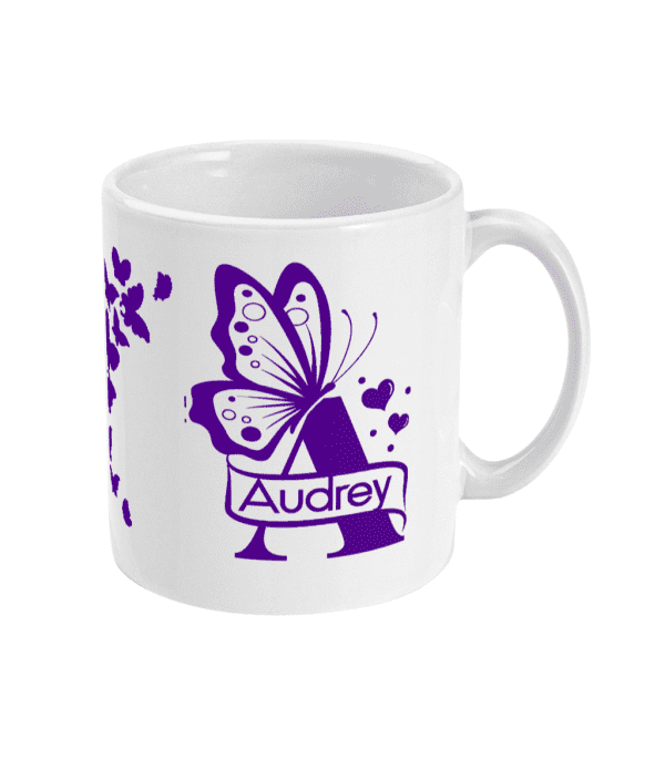 Personalised Letter A Monogram Butterfly Mug - Image 6