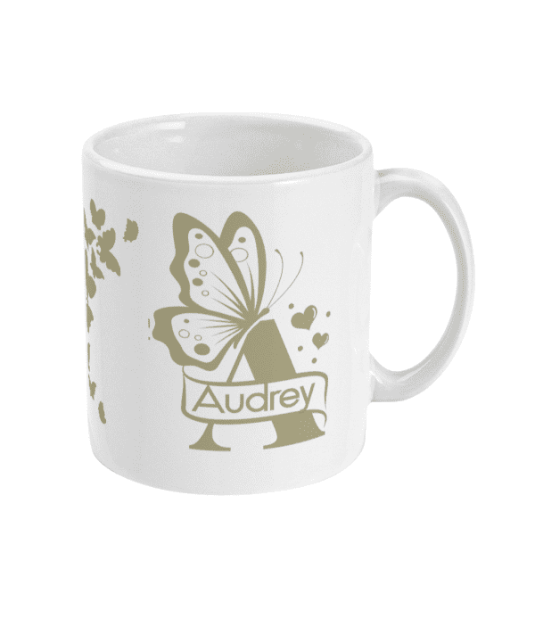 Personalised Letter A Monogram Butterfly Mug - Image 9