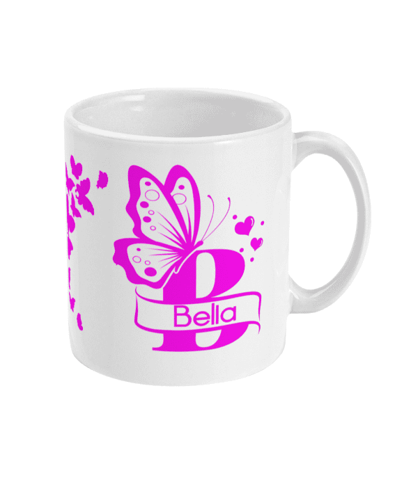 Personalised Letter B Monogram Butterfly Mug - Image 3