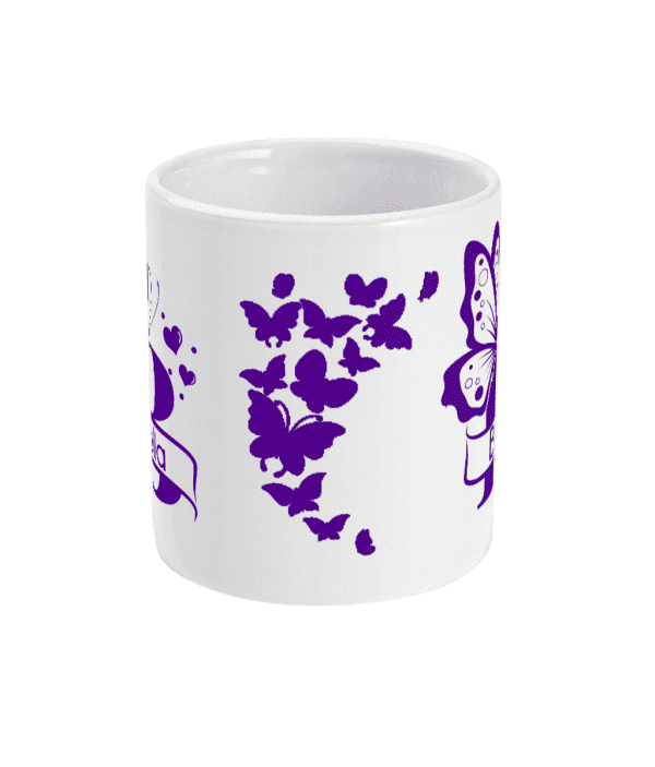 Personalised Letter B Monogram Butterfly Mug - Image 4