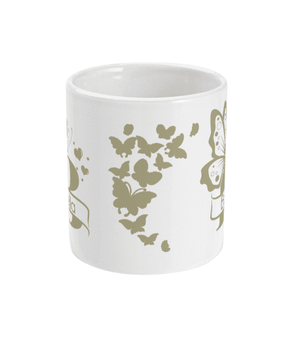 Personalised Letter B Monogram Butterfly Mug - Image 6