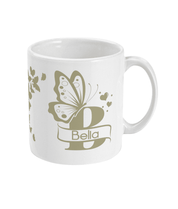 Personalised Letter B Monogram Butterfly Mug - Image 7
