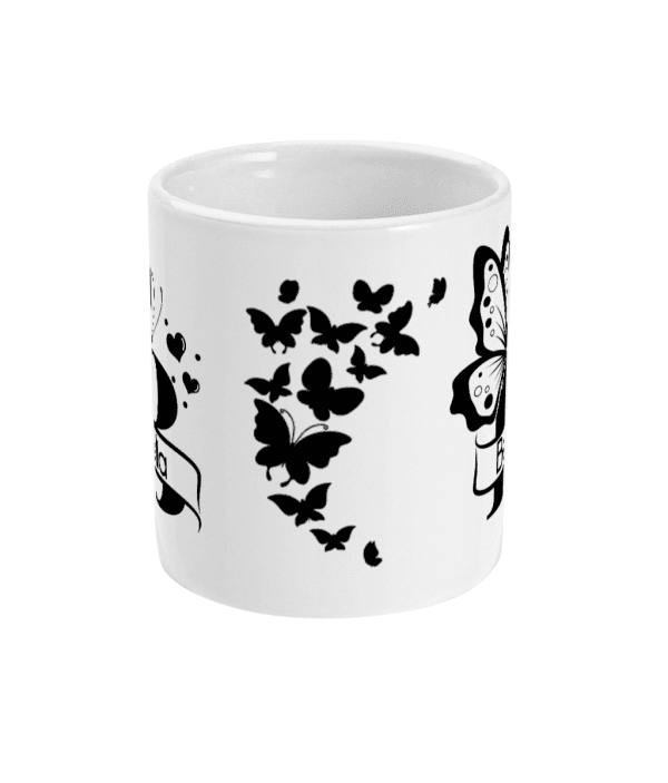 Personalised Letter B Monogram Butterfly Mug - Image 8