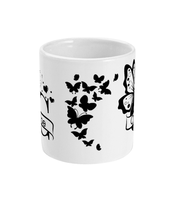 Personalised Letter C Monogram Butterfly Mug - Image 2