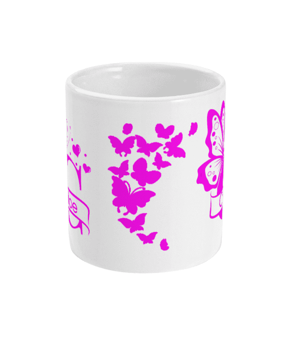 Personalised Letter C Monogram Butterfly Mug - Image 4