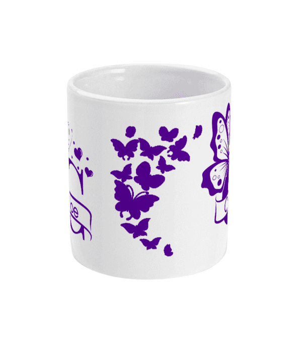 Personalised Letter C Monogram Butterfly Mug - Image 6