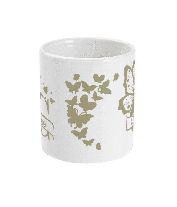 Personalised Letter C Monogram Butterfly Mug - Image 8