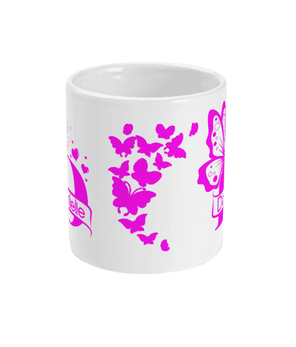 Personalised Letter D Monogram Butterfly Mug - Image 4