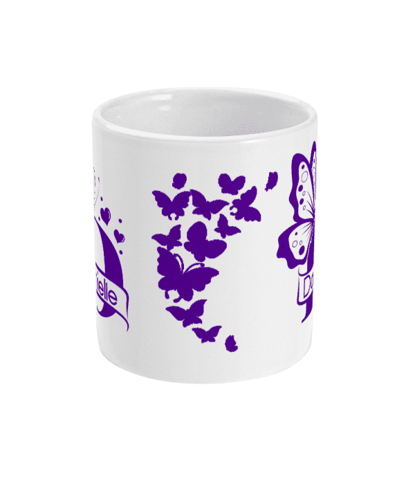 Personalised Letter D Monogram Butterfly Mug - Image 6