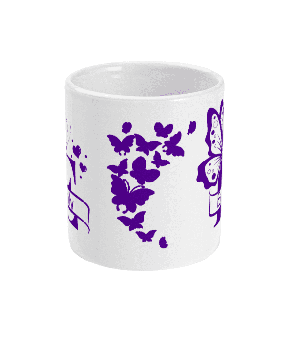 Personalised Letter E Monogram Butterfly Mug - Image 6