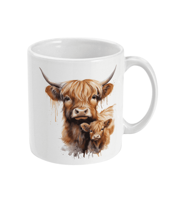 Highland Cow and Calf Mug