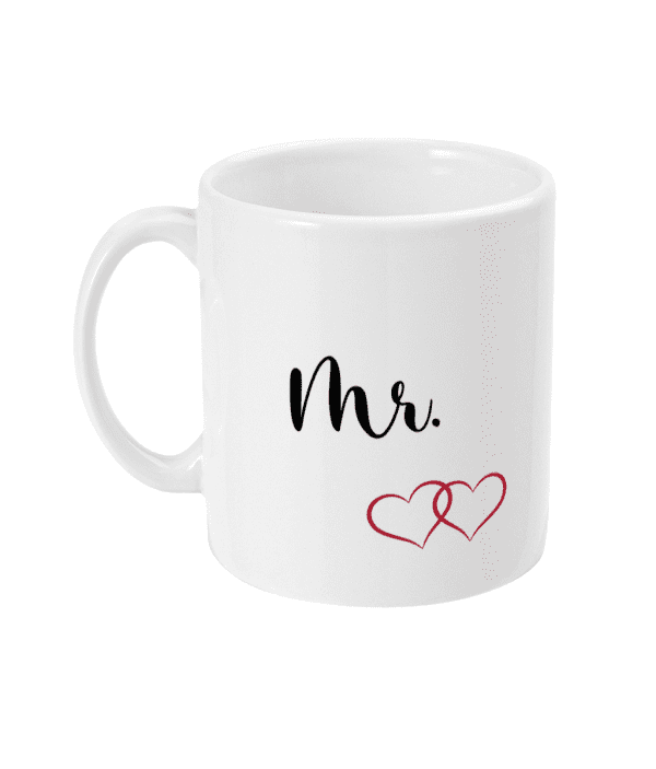 Mr Mug with Interlocked Hearts - Wedding Gift for Groom