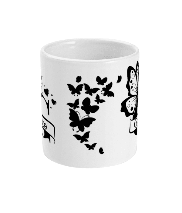 Personalised Letter G Monogram Butterfly Mug - Image 2