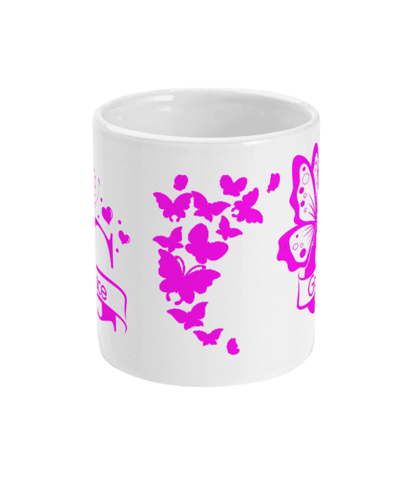 Personalised Letter G Monogram Butterfly Mug - Image 4