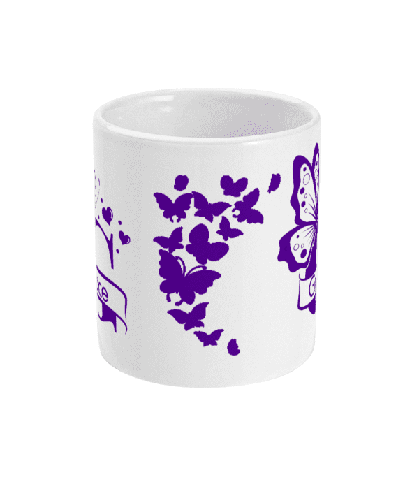 Personalised Letter G Monogram Butterfly Mug - Image 6