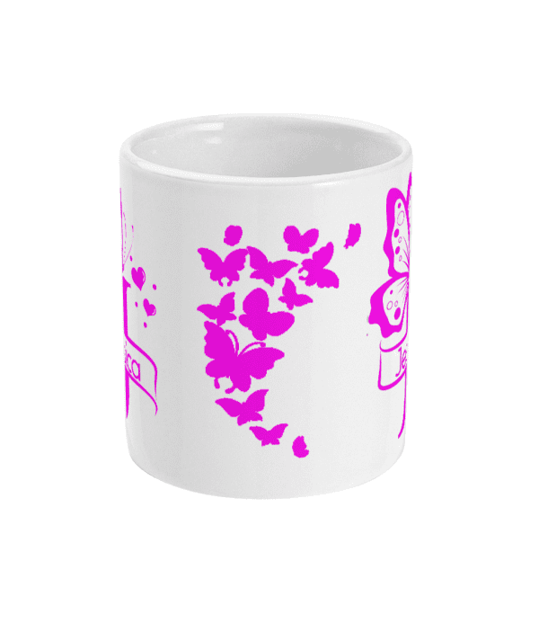 Personalised Letter J Monogram Butterfly Mug - Image 4
