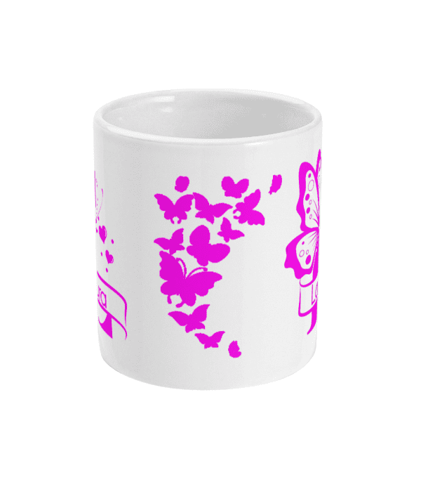 Personalised Letter L Monogram Butterfly Mug - Image 4