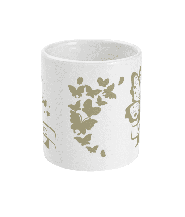 Personalised Letter L Monogram Butterfly Mug - Image 8