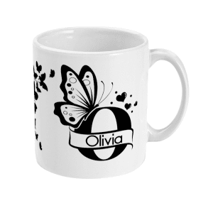 Monogram Personalised Initial O Mug
