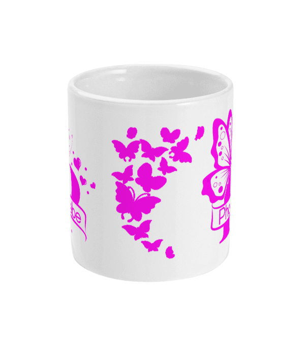Personalised Letter P Monogram Butterfly Mug - Image 5