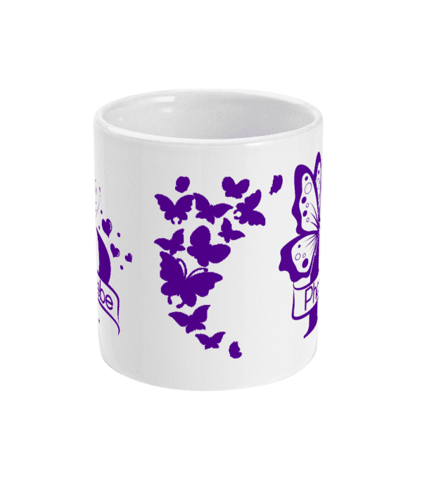Personalised Letter P Monogram Butterfly Mug - Image 7