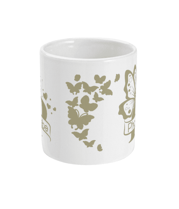 Personalised Letter P Monogram Butterfly Mug - Image 9