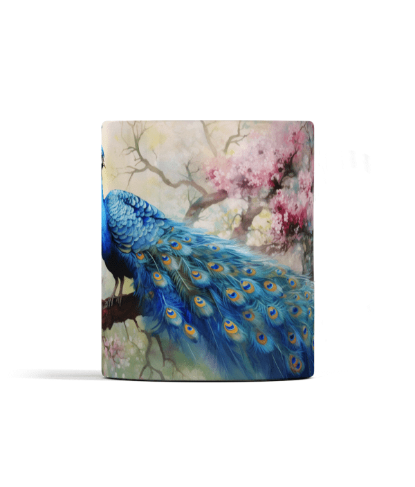 Peacock in Oriental Garden Mug - Image 2