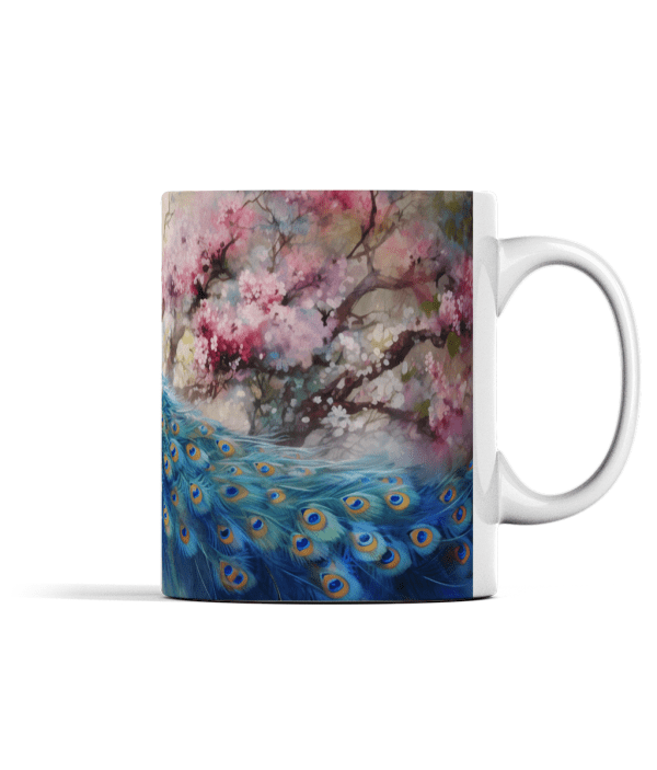 Peacock in Oriental Garden Mug