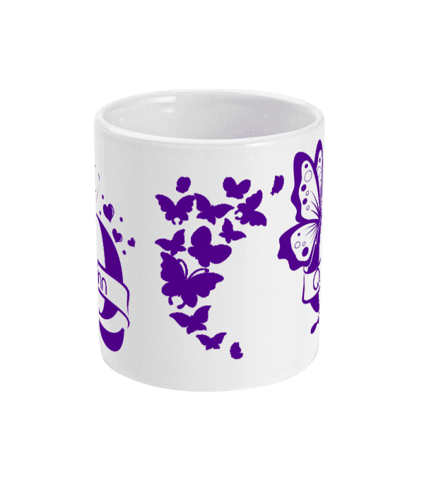 Personalised Letter Q Monogram Butterfly Mug - Image 6
