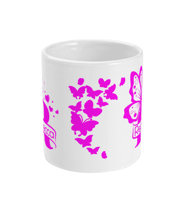 Personalised Letter R Monogram Butterfly Mug - Image 4