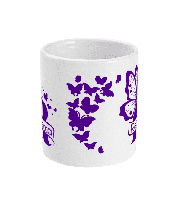 Personalised Letter R Monogram Butterfly Mug - Image 7