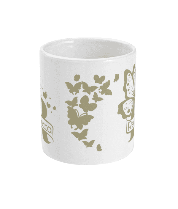 Personalised Letter R Monogram Butterfly Mug - Image 8