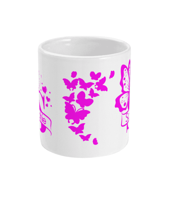 Personalised Letter S Monogram Butterfly Mug - Image 4