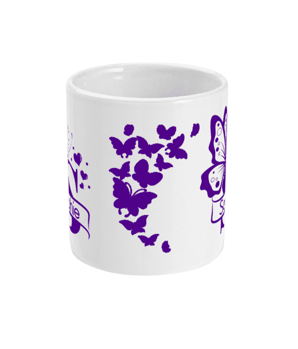 Personalised Letter S Monogram Butterfly Mug - Image 6