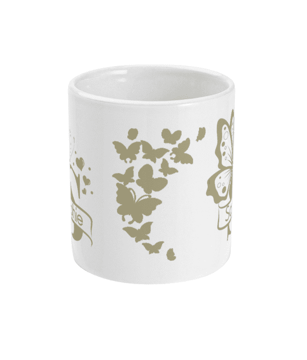 Personalised Letter S Monogram Butterfly Mug - Image 8