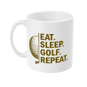 Eat Sleep Golf Repeat Funny Golf Mug