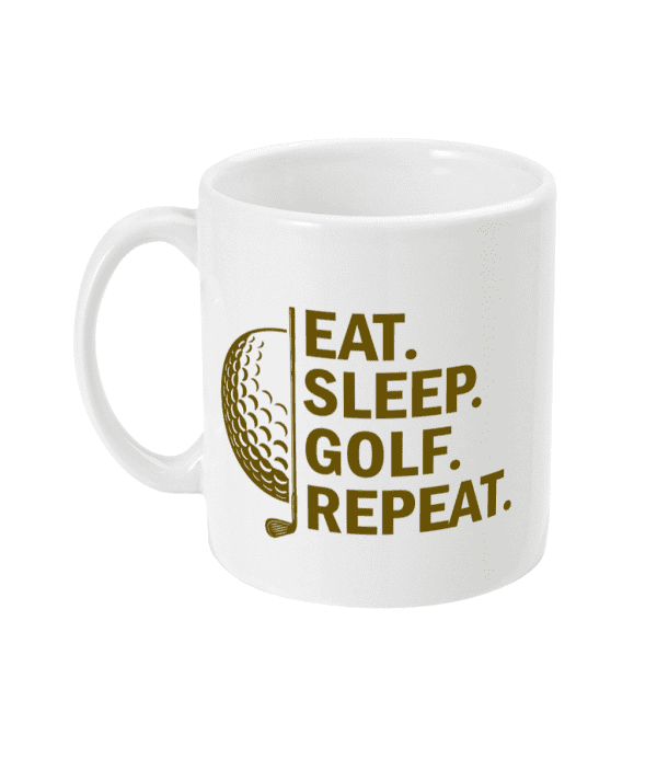 Eat Sleep Golf Repeat Funny Golf Mug