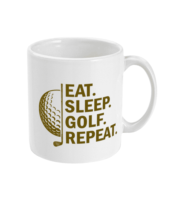 Eat Sleep Golf Repeat Funny Golf Mug