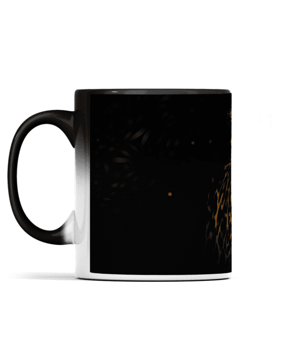 Leopard Black Colour Changing Mug