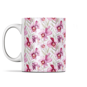 Orchids Watercolour Mug
