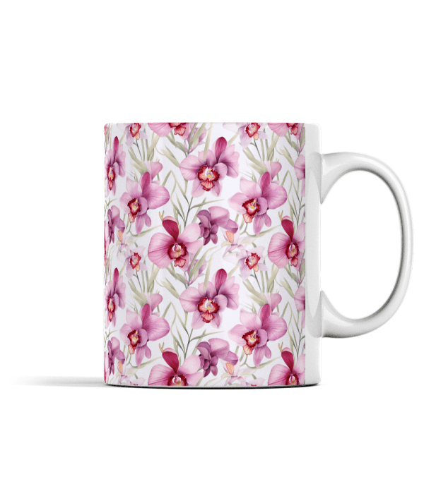 Pink and Purple Orchids Mug