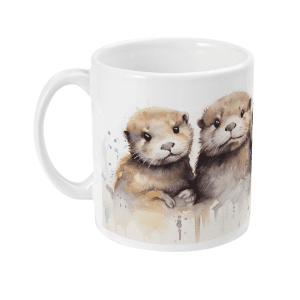 Otter family mug