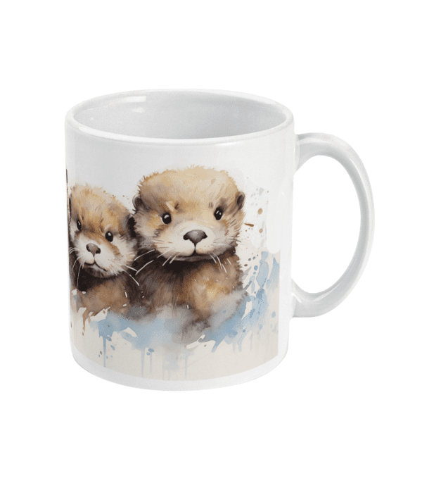 Otter family mug