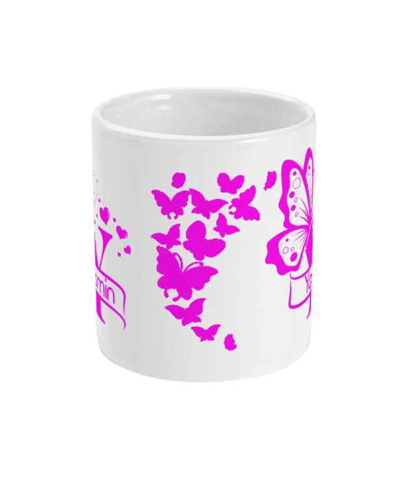 Personalised Letter Y Monogram Butterfly Mug - Image 4