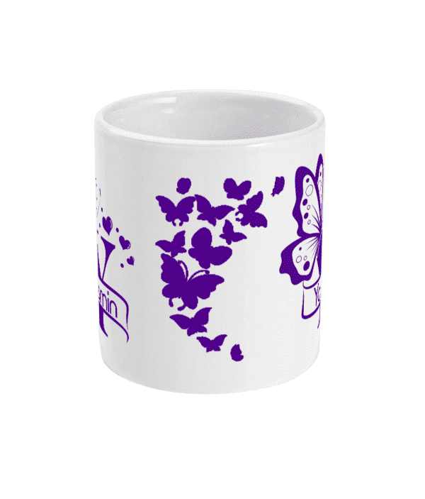 Personalised Letter Y Monogram Butterfly Mug - Image 6