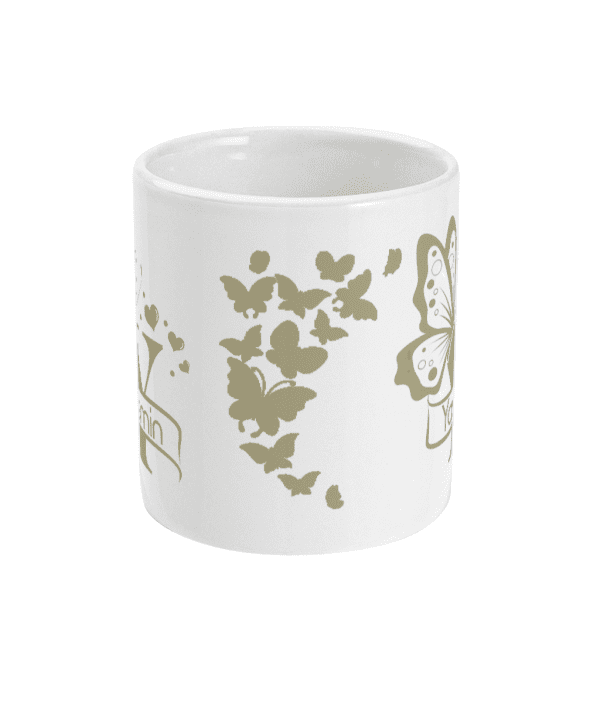 Personalised Letter Y Monogram Butterfly Mug - Image 8