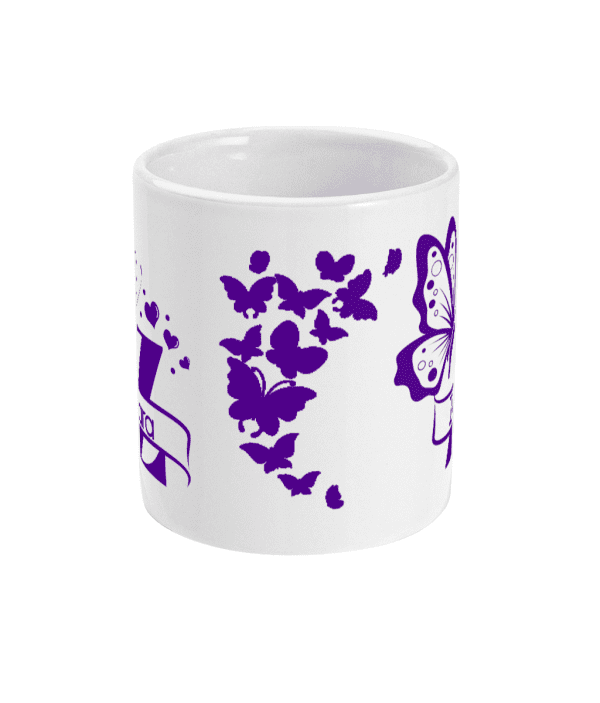 Personalised Letter Z Monogram Butterfly Mug - Image 6